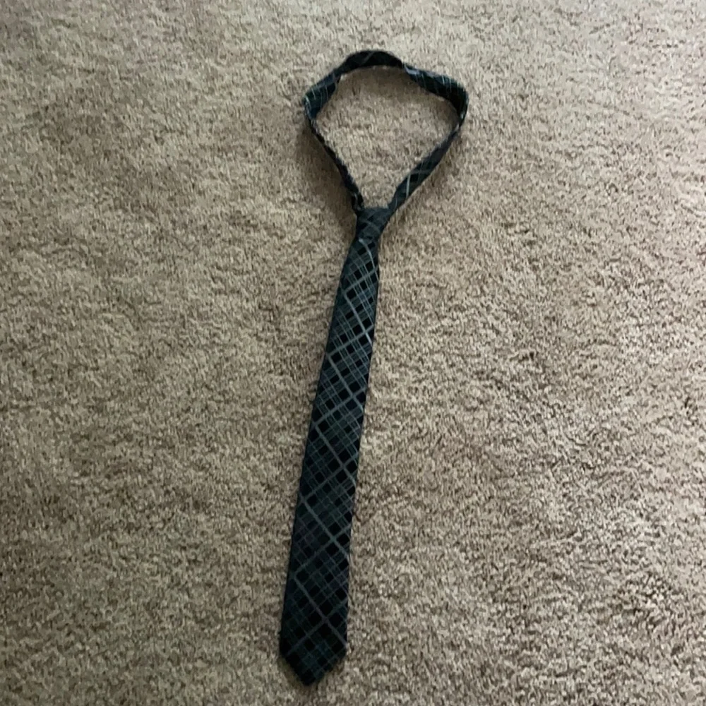 Alfani Black and Blue Patterned Tie